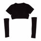 T-shirt Bambina lurex con manicotti