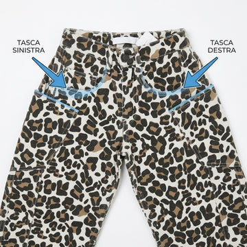 Pantalone Bambina maculato tasconi