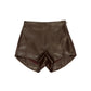 Shorts Bambina in ecopelle