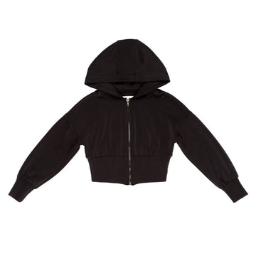 Felpa Bambina Corta con Cappuccio