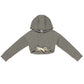 Felpa Bambina Cropped con cappuccio