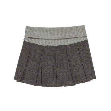Gonna Bambina vita a maglia e pieghe