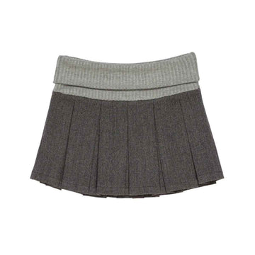 Gonna Bambina vita a maglia e pieghe