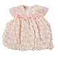 Completo neonata in seta shantung con rose