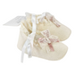 Scarpine neonata ballerina in lana e fiocco pizzo