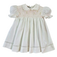 Vestina con pizzo valenciennes e punto smock
