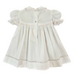 Vestina con pizzo valenciennes e punto smock