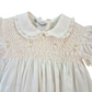 Vestina con pizzo valenciennes e punto smock