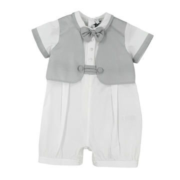 Pagliaccetto neonato cerimonia con gilet