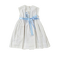 Abito neonata in cotone ricamo punto smock