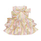 Abito bambina a righe con balze