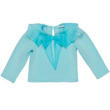 T-shirt in neoprene e fiocco organza