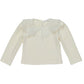 T-shirt in neoprene e fiocco organza