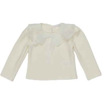 T-shirt in neoprene e fiocco organza