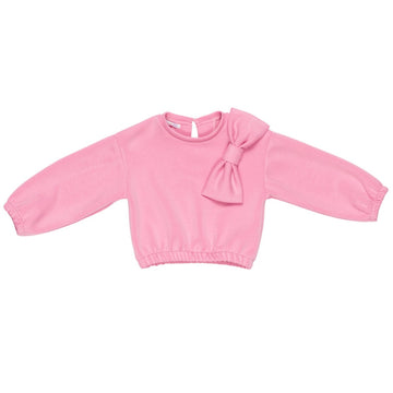 Felpa bambina neoprene con fiocco