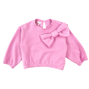 Felpa bambina neoprene con fiocco
