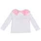 T-shirt Bambina con collo tulle
