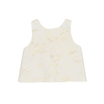 Top Bimba in cotone ricamato