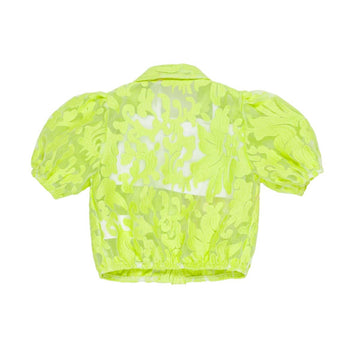 Camicia Bimba in organza ricamata