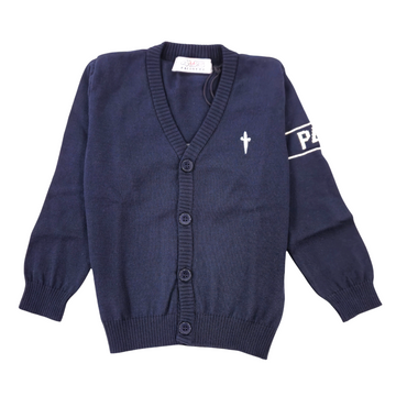 Cardigan in filo cotone con logo Cesare Paciotti