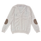Cardigan in filo cotone con toppe