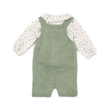 Completo Neonata Salopette maglina e camicia