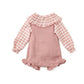 Completo neonata camicia e salopette