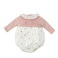 Pagliaccetto neonata misto cotone con pois