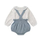 Completo Salopette + Camicia neonata 2 pz