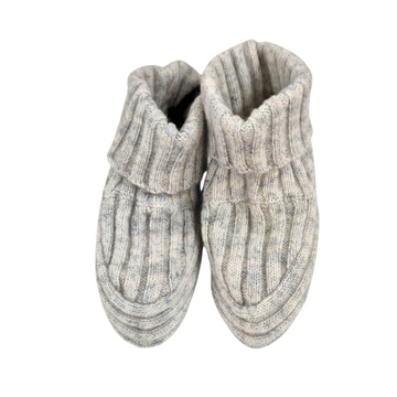 Scarpina in lana cashmere neonati a coste