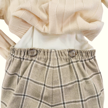 Completo cerimonia neonato a quadri