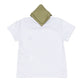 T-shirt baby in cotone con foulard