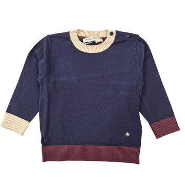 Pullover girocollo bambino bicolore