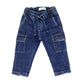 Jeans baby cargo con elastico e coulisse