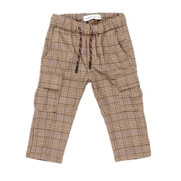 Pantalaccio baby cargo in pied de poule