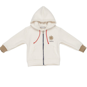 Felpa junior aperta con cappuccio