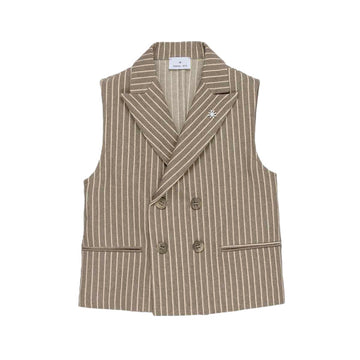 Gilet doppio petto Boy a righe