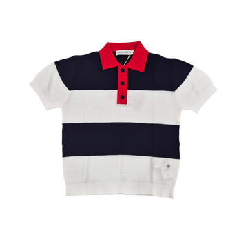 Polo Baby in filo seta riga larga