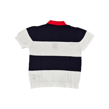 Polo Baby in filo seta riga larga