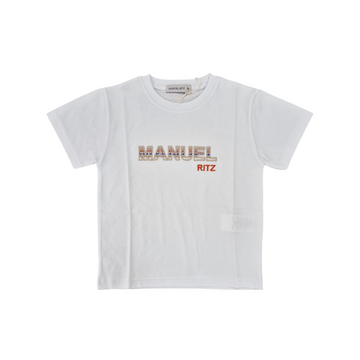 T-shirt Bimbo cotone jersey logo ricamato