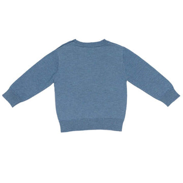 Pullover Girocollo Baby azzurro misto lana