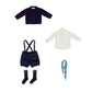 Completo Baby con salopette foulard