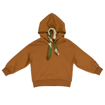 Felpa Junior Loose con cappuccio e foulard