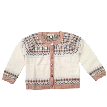 Cardigan bimba misto lana lurex