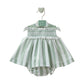 Vestito con mutandina ricamo punto smock