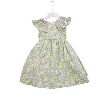 Aito Bambina floreale con punto smock