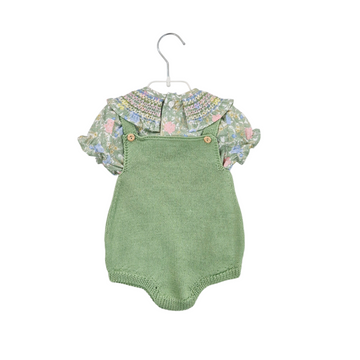 Pagliaccetto + camicia con ricamo punto smock