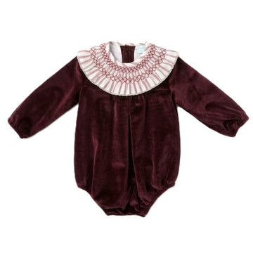 Pagliaccetto in velluto raso "Bordeaux"
