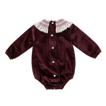 Pagliaccetto in velluto raso "Bordeaux"