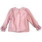 Blusa Bambina in organza con fiocco